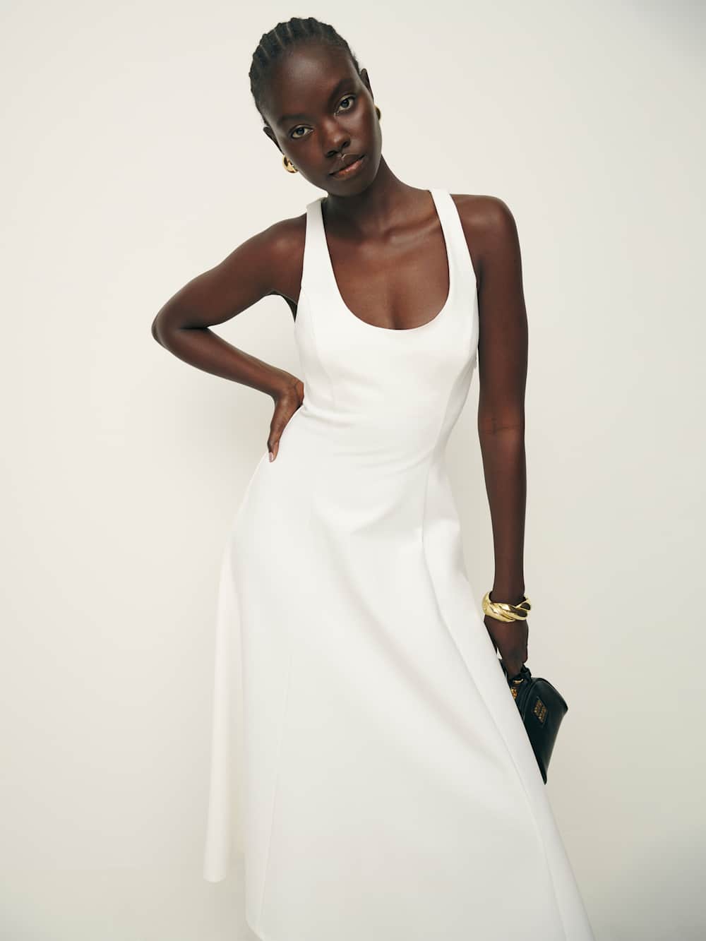 Reformation Mikol Knit Dress - White