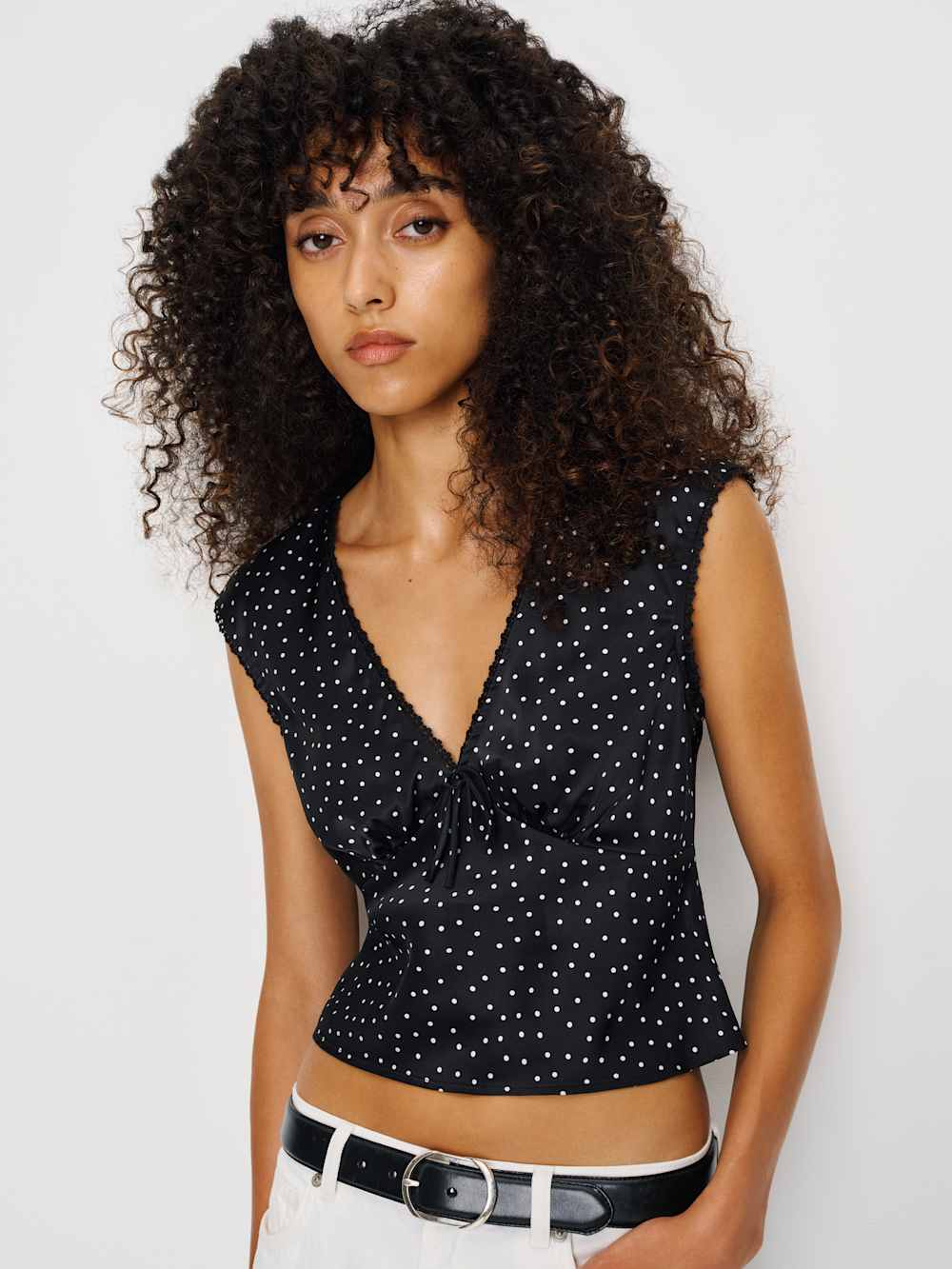 Reformation Cherry Silk Top - Selene
