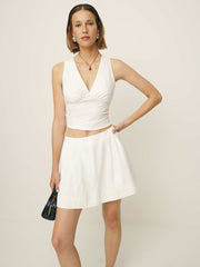 Reformation Leni Skirt - White