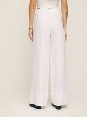 Reformation Petites Fernando Linen Wide Leg Pant - White