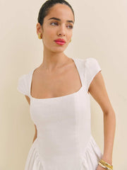 Reformation Oaklyn Linen Dress - White
