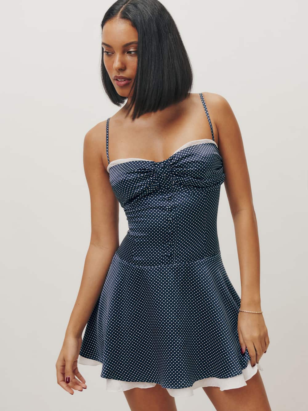 Reformation Ursula Silk Dress - Raindrops