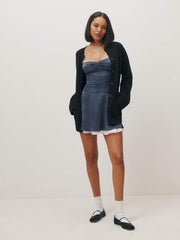 Reformation Ursula Silk Dress - Raindrops