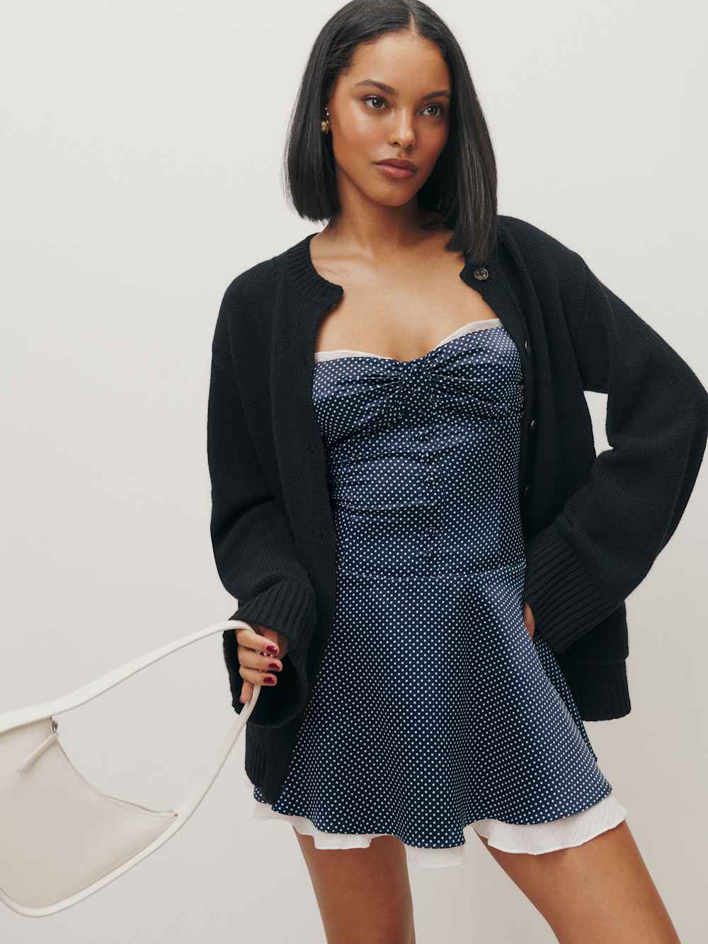 Reformation Ursula Silk Dress - Raindrops