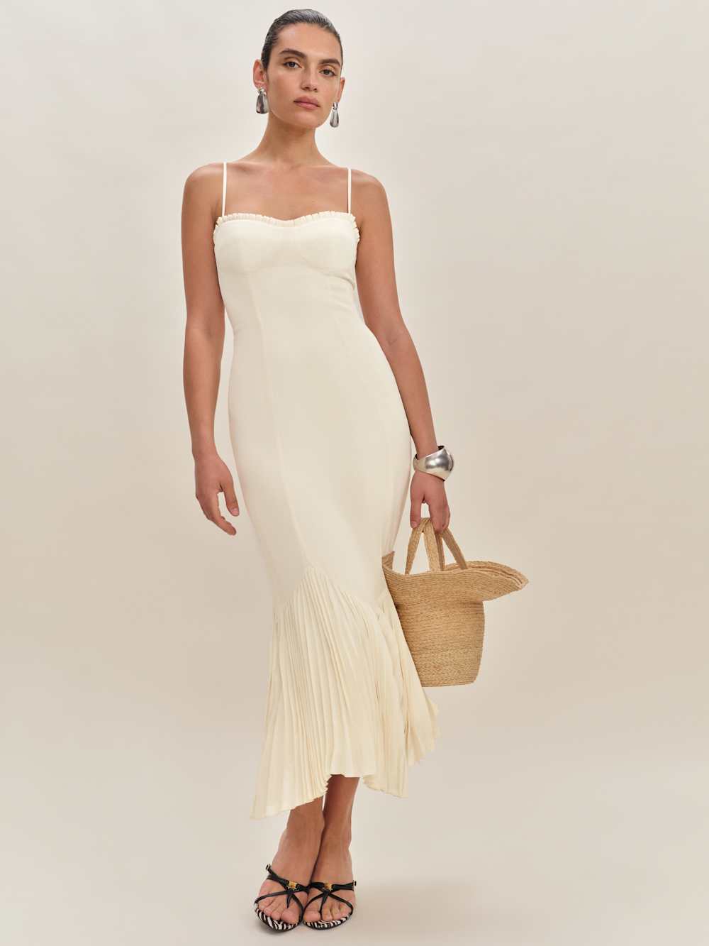 Reformation Aiko Dress - Fior Di Latte
