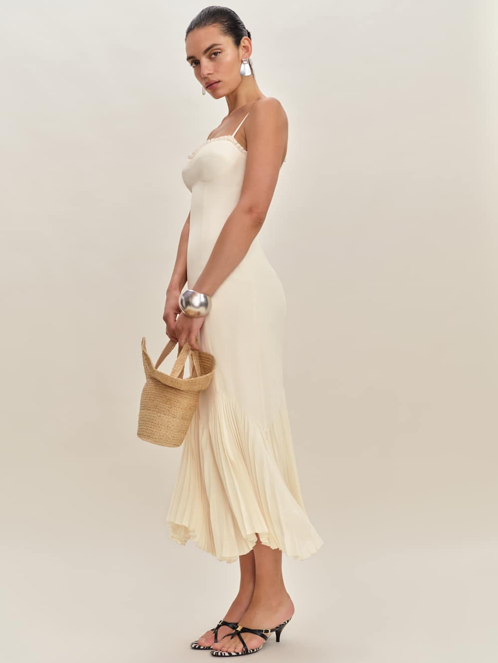 Reformation Aiko Dress - Fior Di Latte