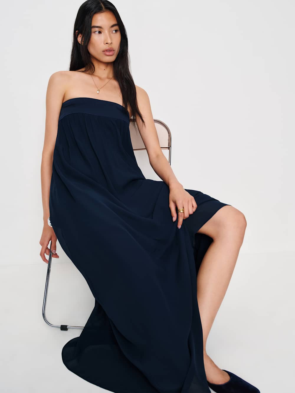 Reformation Maribelle Dress - Navy