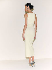 Reformation Dahlia Cotton Sweater Dress - Fior Di Latte