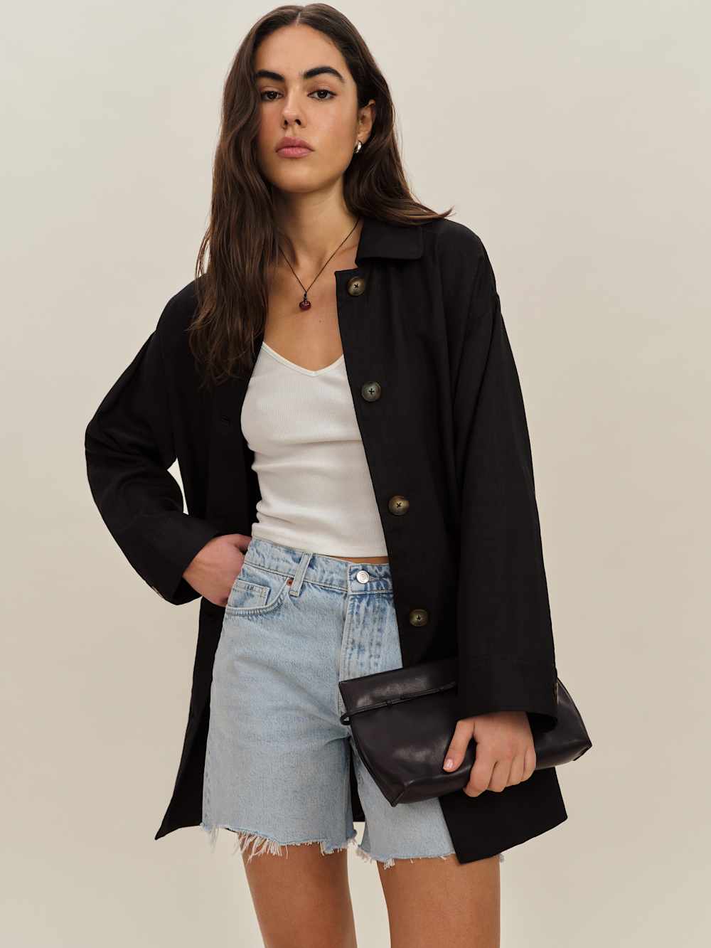 Reformation Irene Linen Jacket - Black