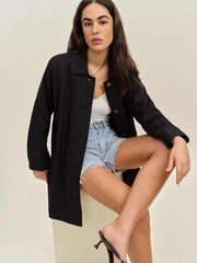 Reformation Irene Linen Jacket - Black