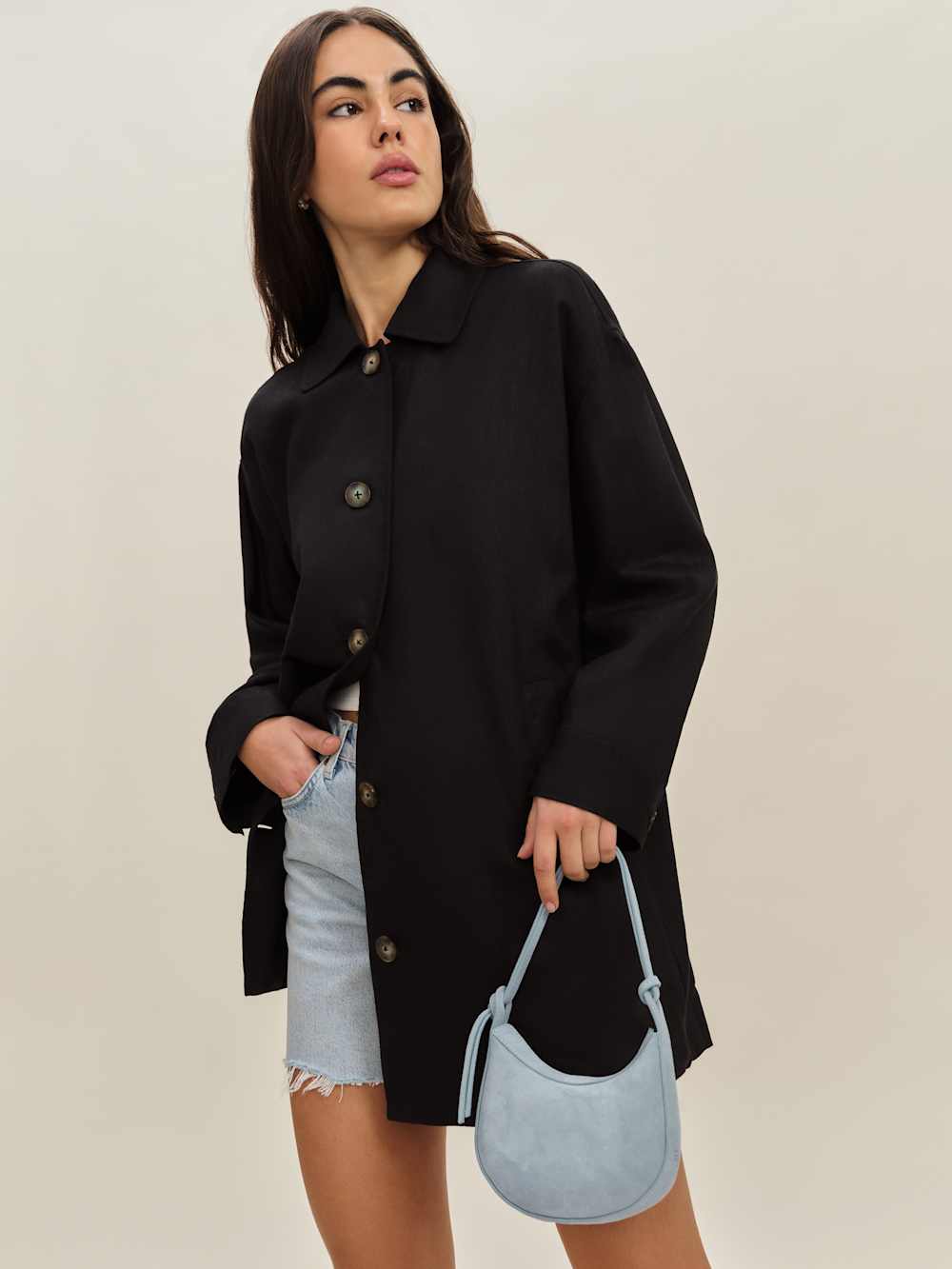 Reformation Irene Linen Jacket - Black