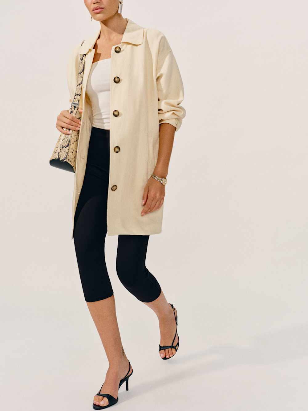 Reformation Irene Linen Jacket - Sugar