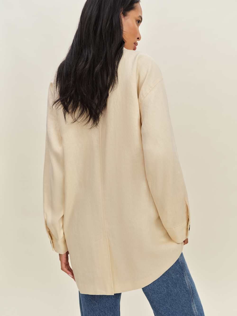 Reformation Irene Linen Jacket - Sugar