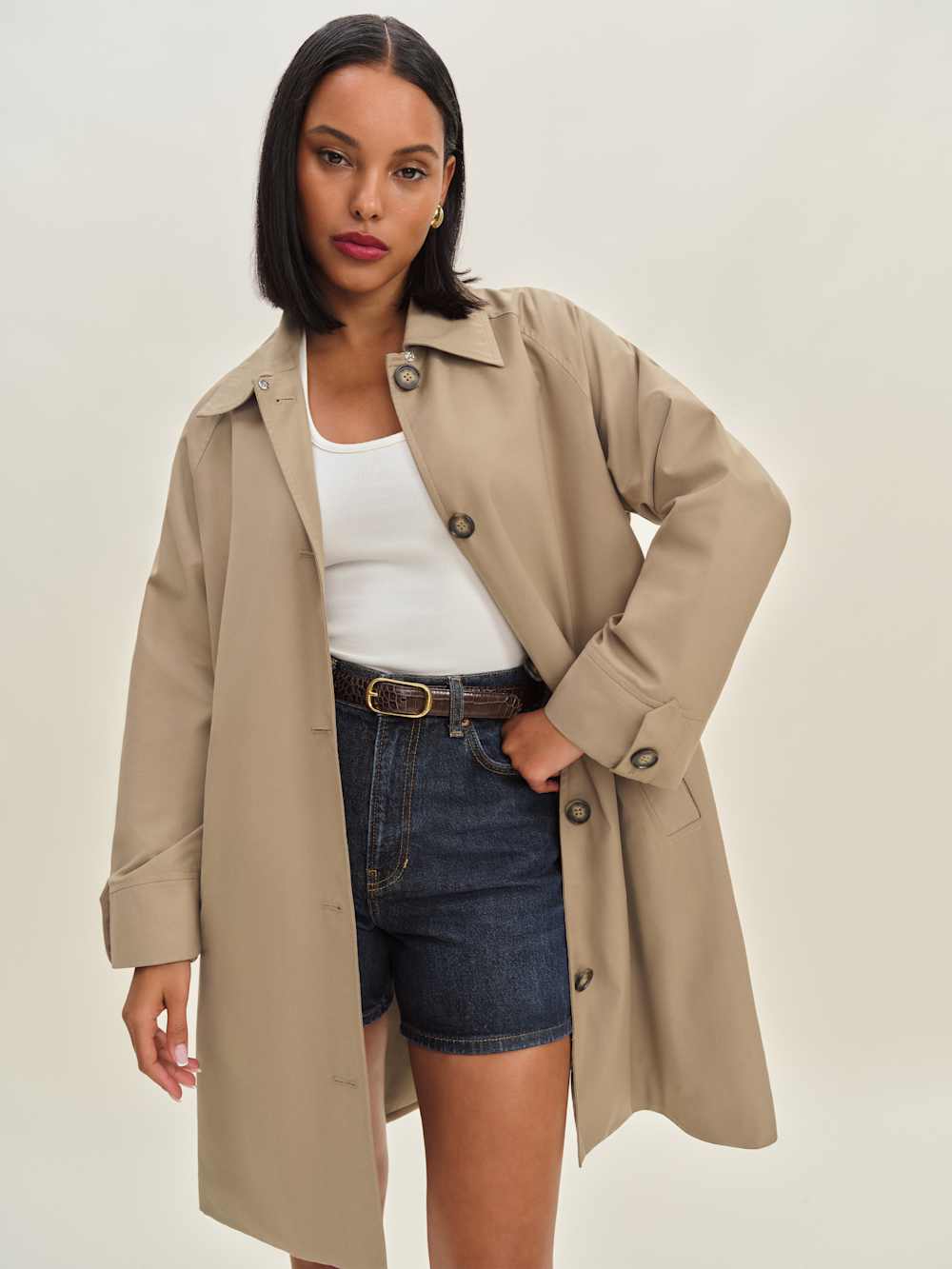 Reformation Dion Trench - Khaki