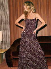 Reformation Sabien Dress - Burgundy Bunch
