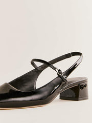 Reformation Maddox Slingback Heel - Black Patent