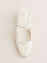 Reformation Maddox Slingback Heel - White Leather