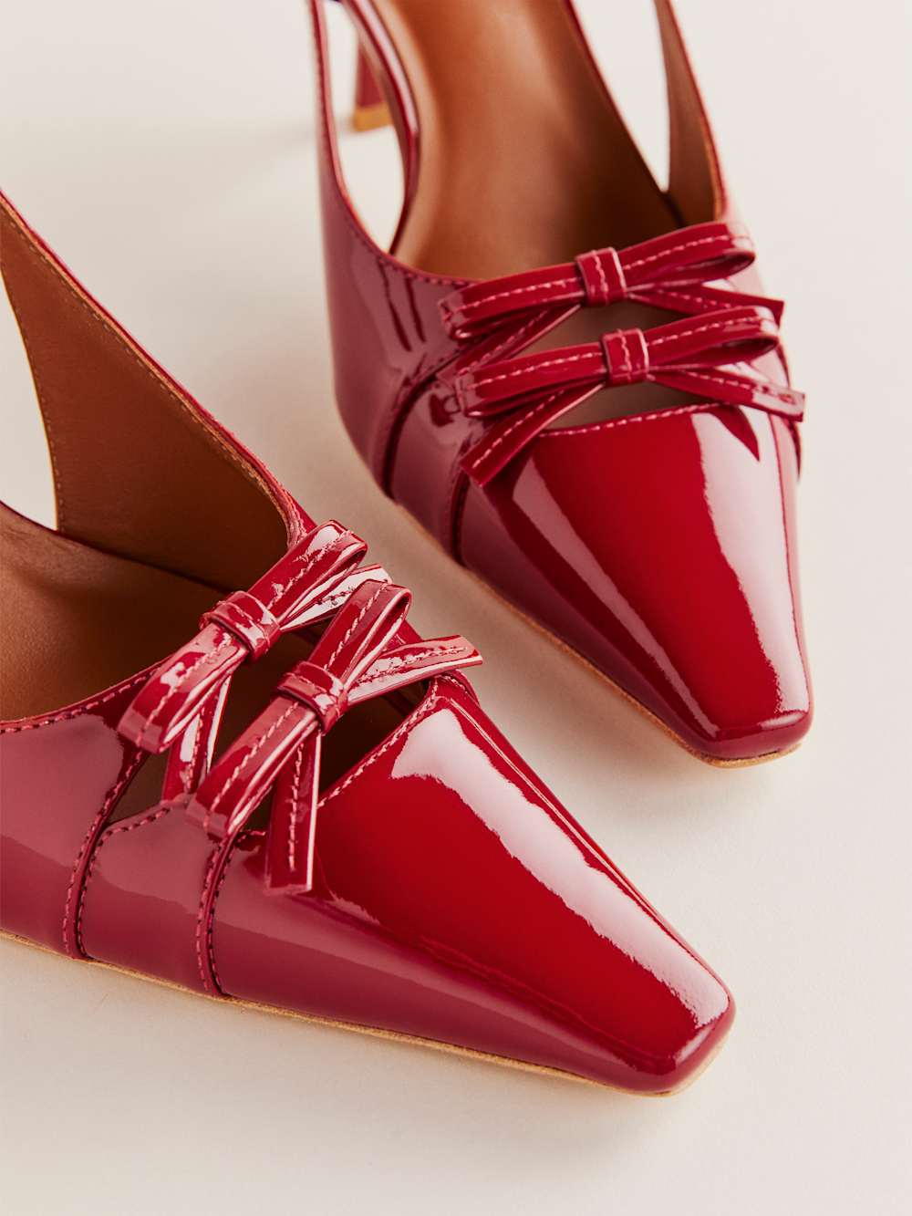 Reformation Noreen Slingback Pump - Scarlet Patent
