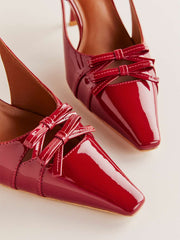 Reformation Noreen Slingback Pump - Scarlet Patent