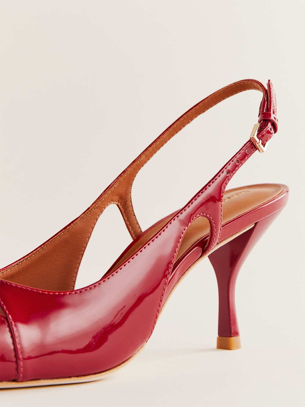 Reformation Noreen Slingback Pump - Scarlet Patent