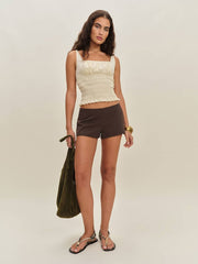 Reformation June Low Rise Short - Cafe