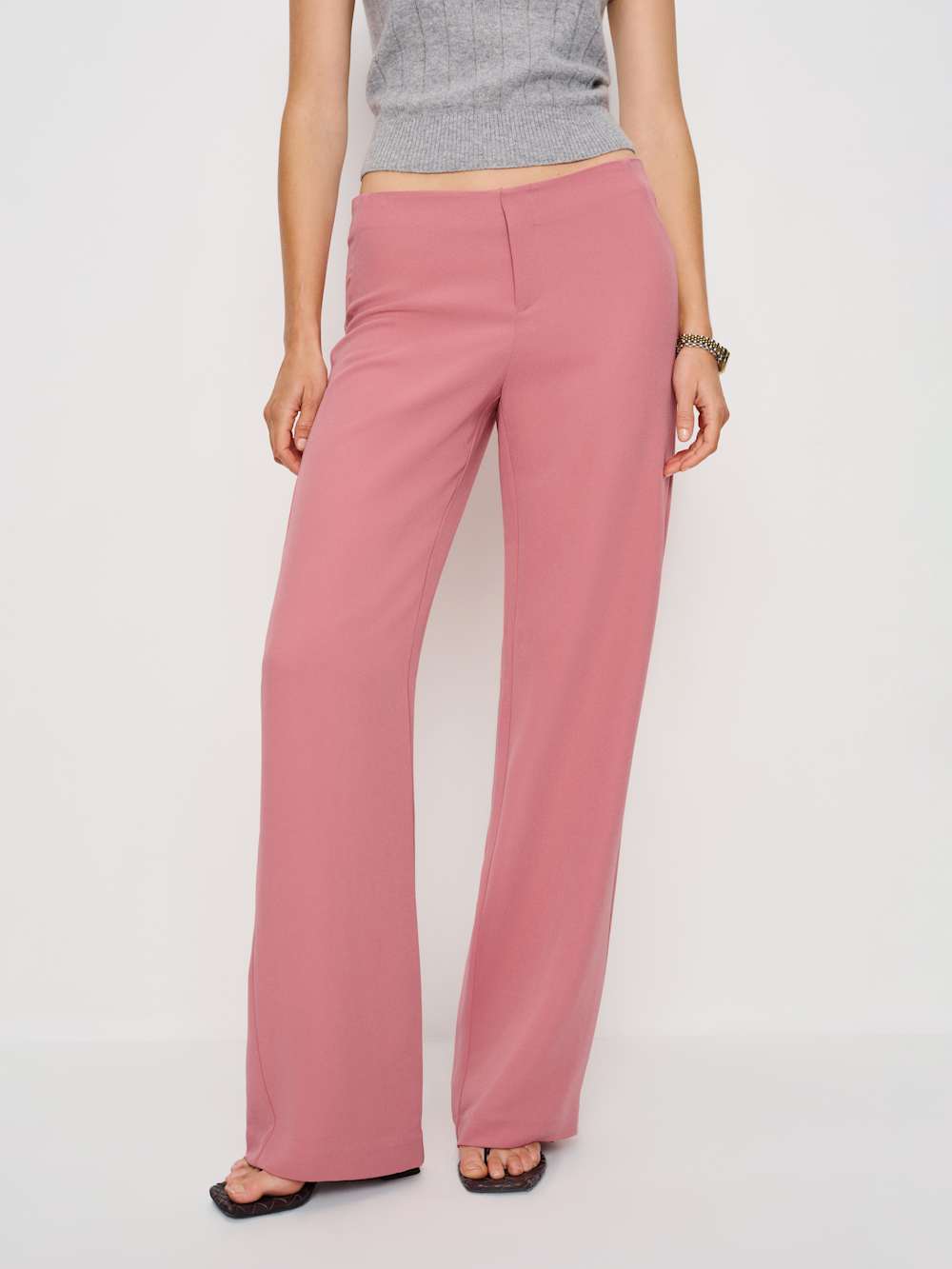 Reformation Vida Low Rise Pant - Dried Rose