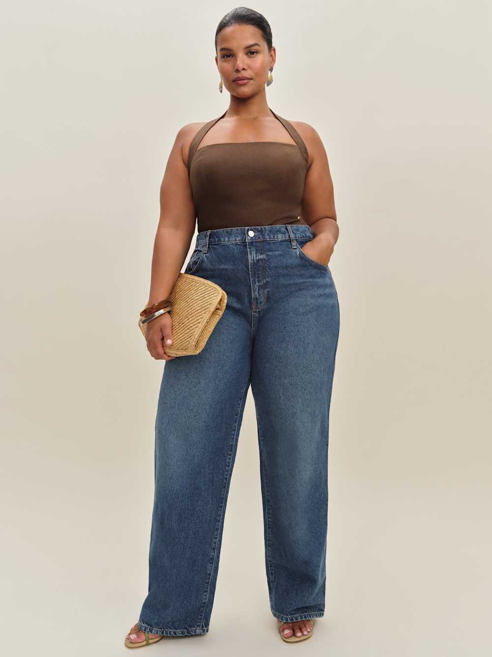 Reformation Malika Linen Top Es - Chocolate Cake