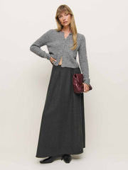 Reformation Petites Lucy Skirt - Charcoal Wool