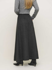 Reformation Petites Lucy Skirt - Charcoal Wool
