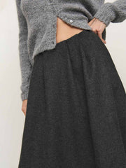 Reformation Petites Lucy Skirt - Charcoal Wool