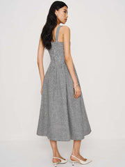 Reformation Balia Linen Dress - Remy Check