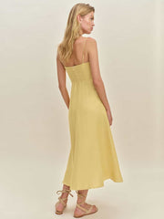 Reformation Monette Linen Dress - Sunshine