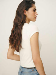 Reformation Olive Knit Top - Fior Di Latte