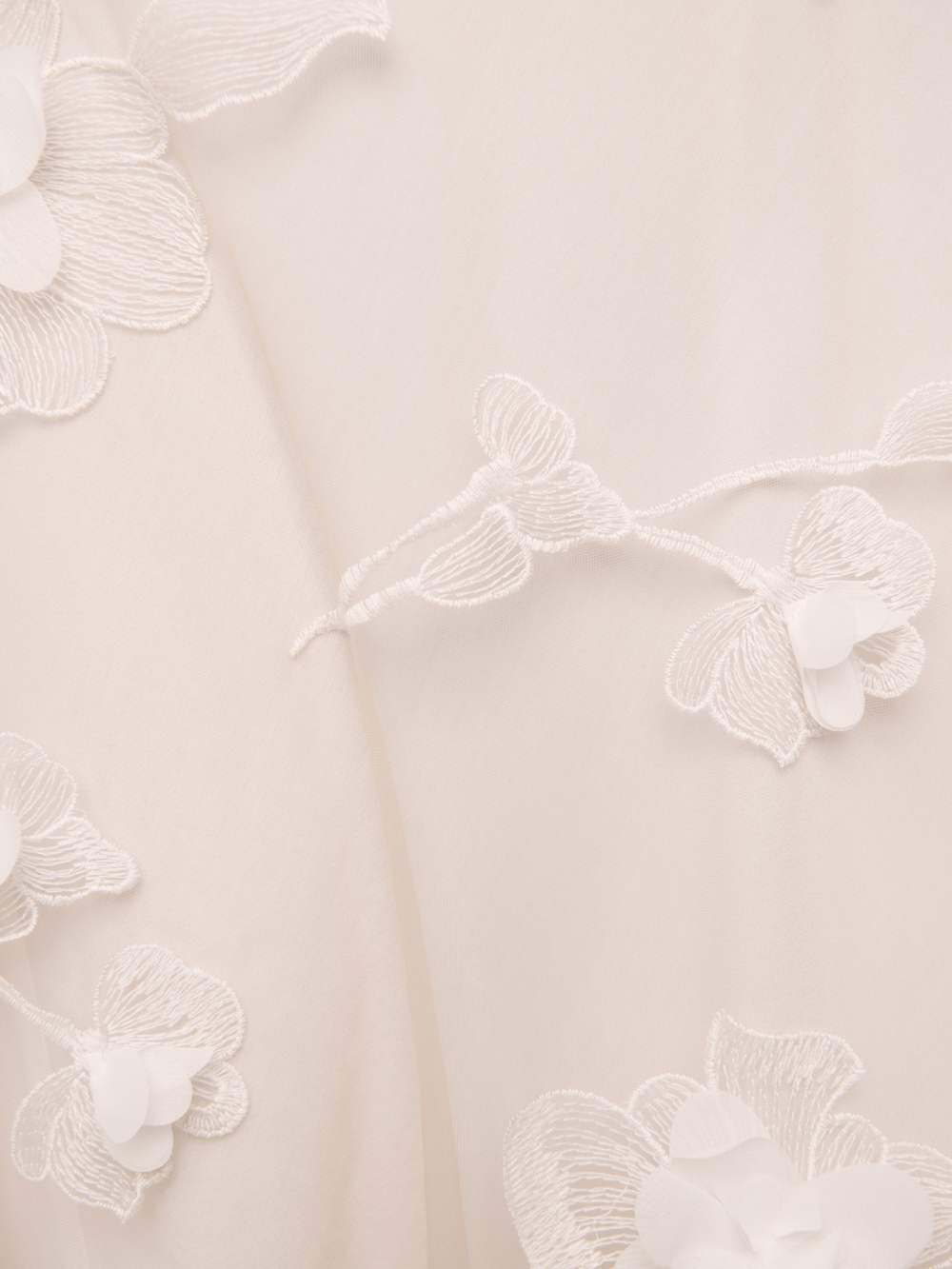 Reformation Gabriella Skirt - Ivory Floral Appliqué