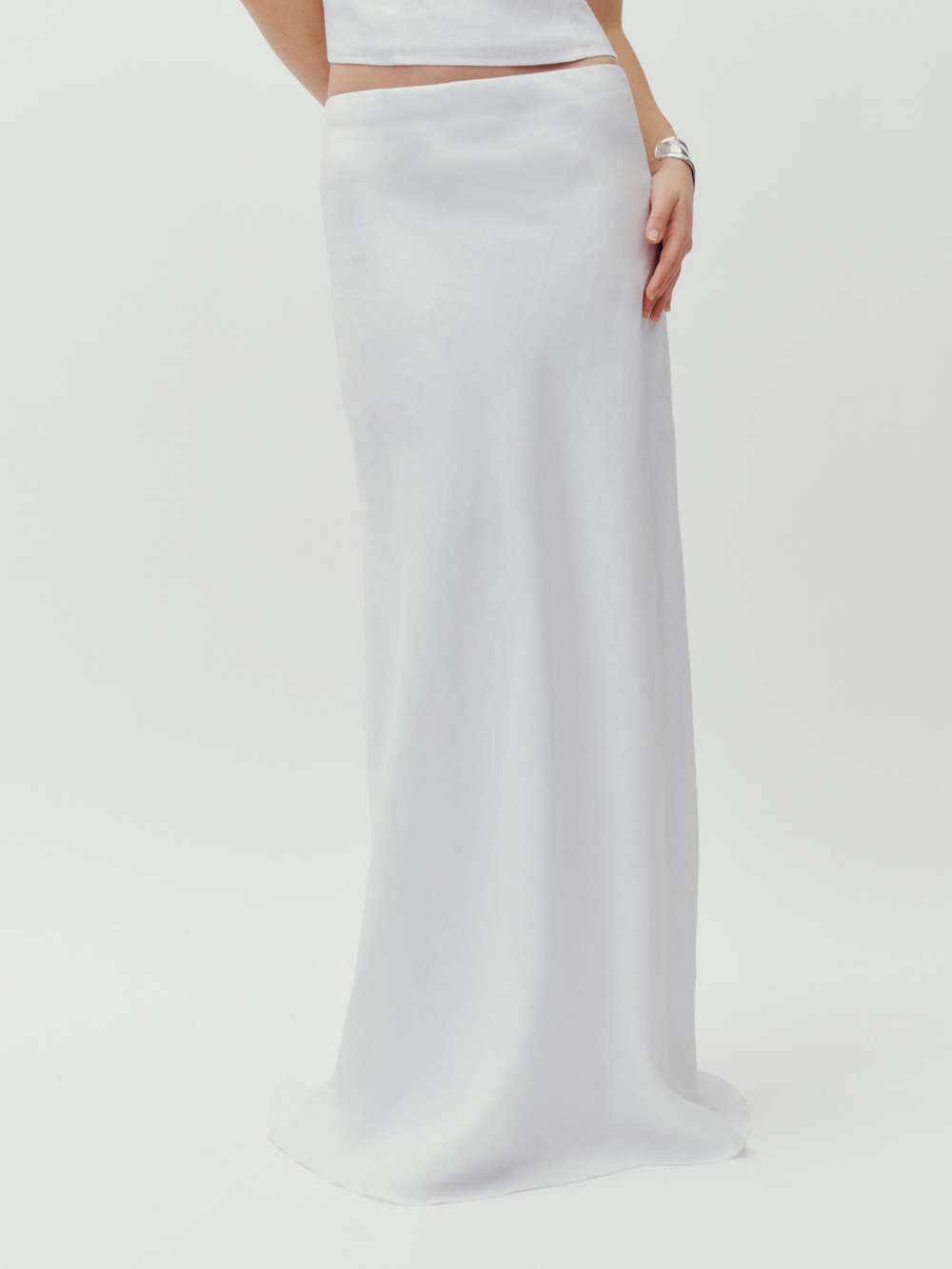 Reformation Bella Linen Skirt - White