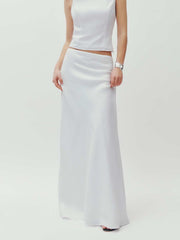 Reformation Bella Linen Skirt - White
