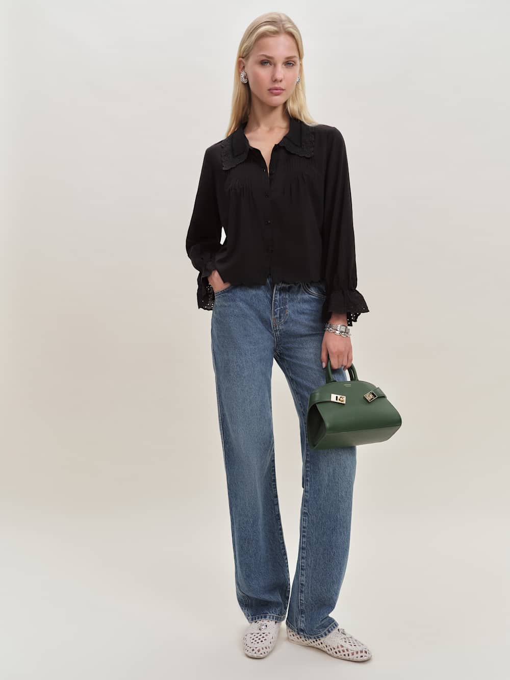 Reformation Juni Top - Black
