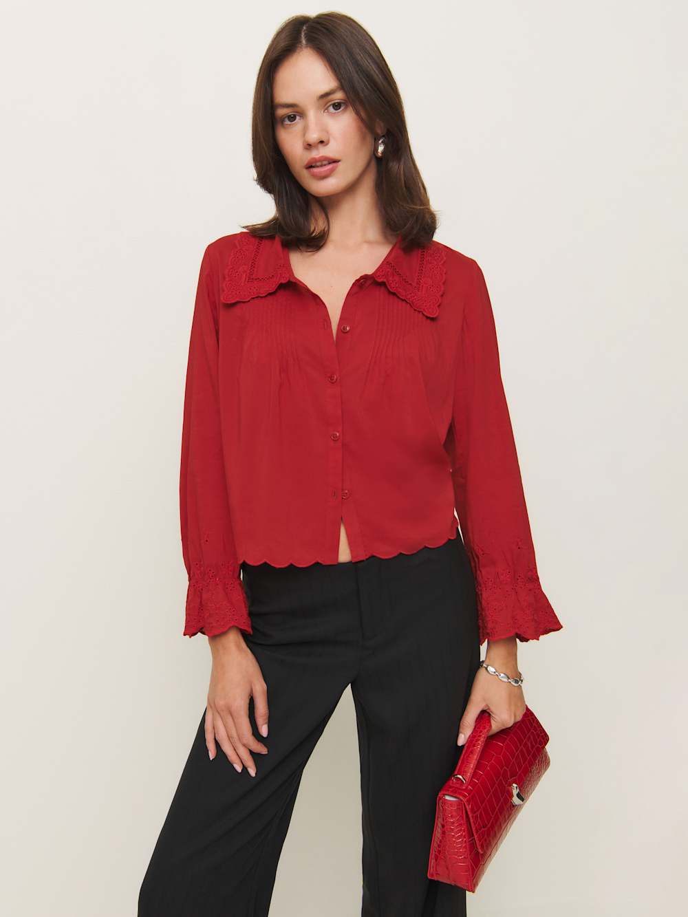 Reformation Juni Top - Lipstick
