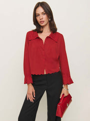 Reformation Juni Top - Lipstick