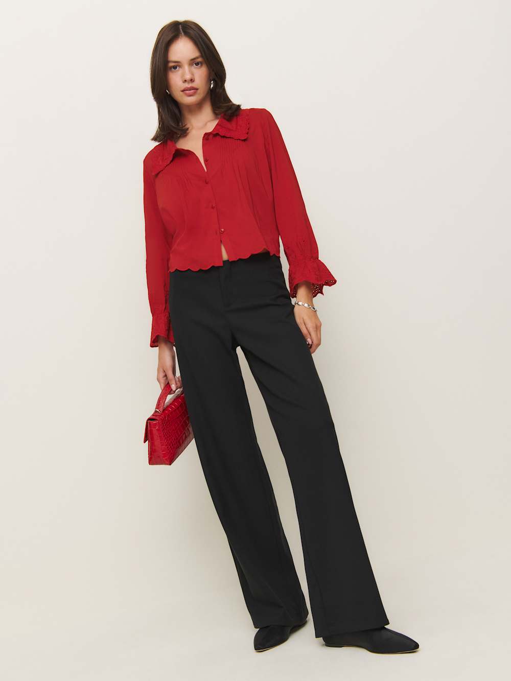 Reformation Juni Top - Lipstick
