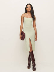Reformation Pavia Knit Dress - Dried Herbs