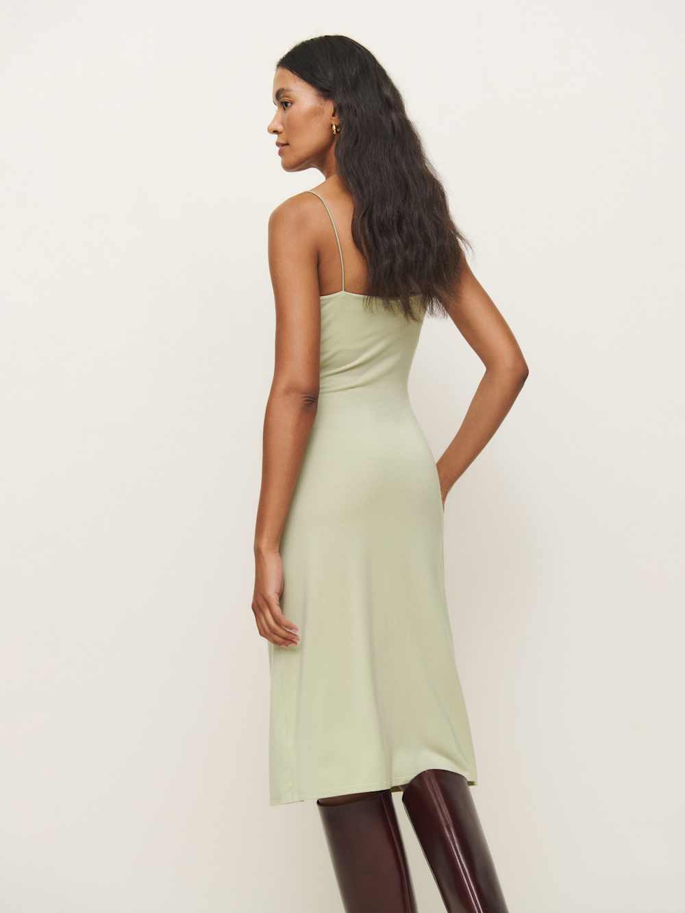 Reformation Pavia Knit Dress - Dried Herbs