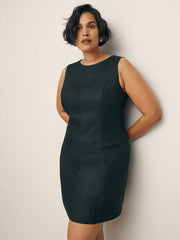 Reformation Citron Linen Dress Es - Black