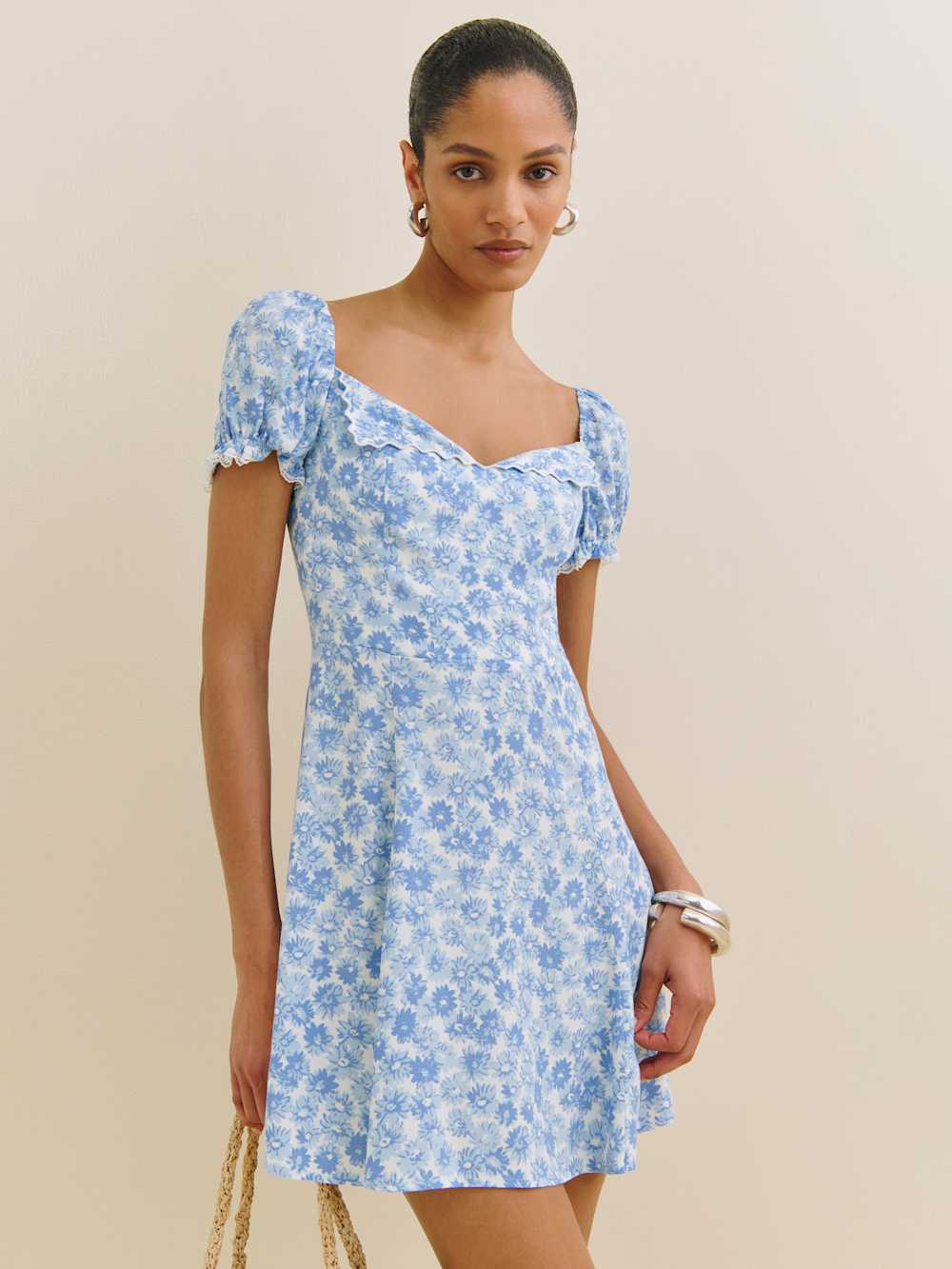 Reformation Suzette Dress - Blue Daisy