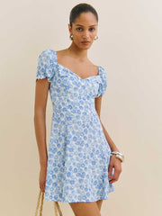 Reformation Suzette Dress - Blue Daisy