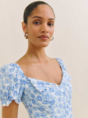 Reformation Suzette Dress - Blue Daisy