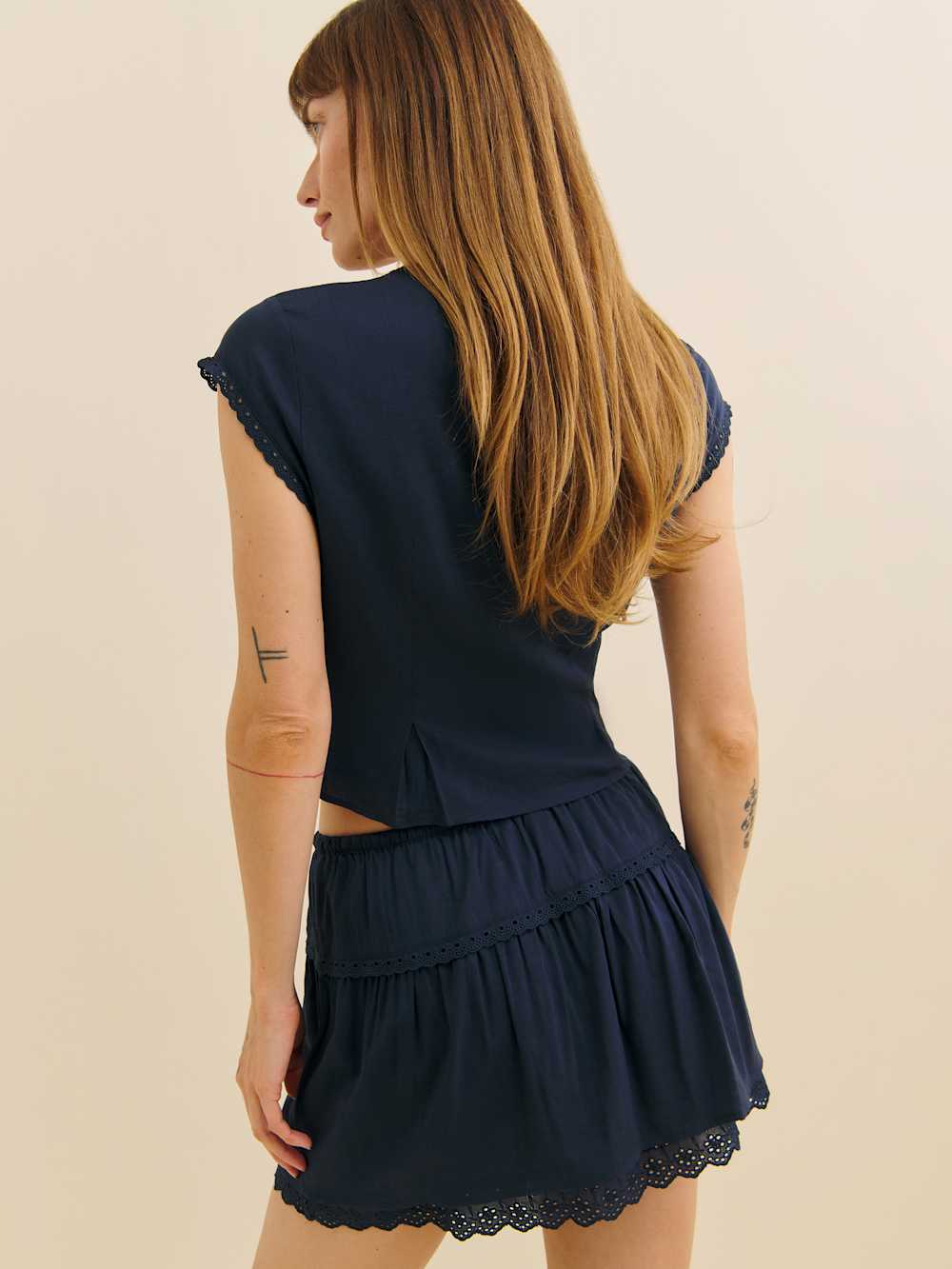 Reformation Valetta Two Piece - Navy