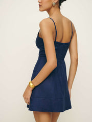 Reformation Holt Linen Dress - Danube