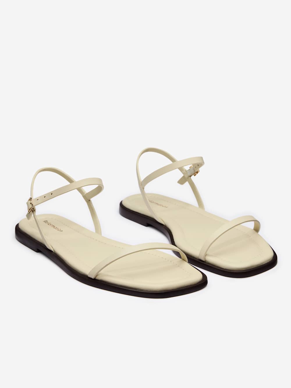 Reformation Lake Flat Sandal - Almond Leather