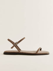 Reformation Lake Flat Sandal - Farro Suede